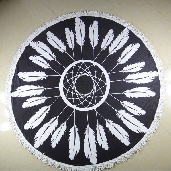 100% cotton round beach towels