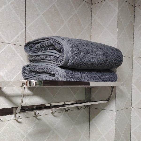 Reactive dyed luxury & absorbent bath towels grey