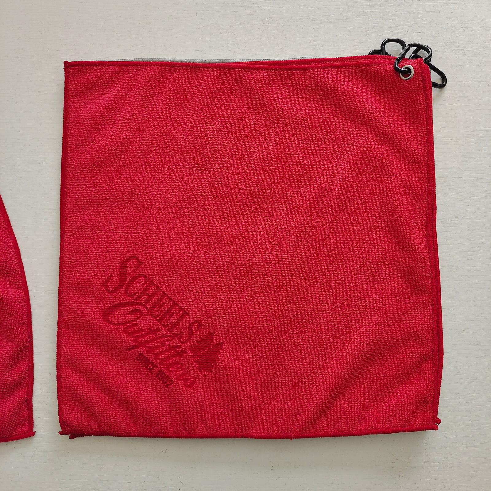 microfiber towel with laser etched logo