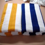 striped pool towels
