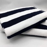 striped pool towels