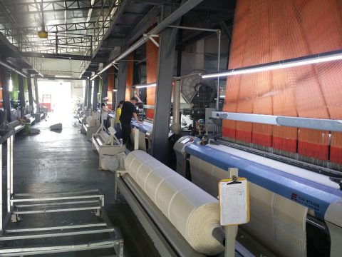 High-speed air-jet terry looms with jacquard attachment